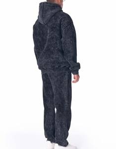 Survêtement surdimensionné personnalisé délavé à l'acide pour hommes sérigraphie et broderie logo sweat à capuche survêtement - Product Image 2