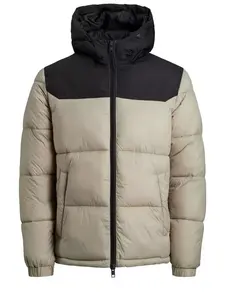 Veste matelassée pour homme en toile chaude à capuche légère matelassée imperméable coupe-vent respirant séchage rapide écologique élégant - Product Image 2