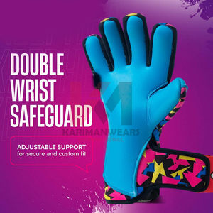 Gants de gardien de but de football OEM en gros avec logo personnalisé, paume en latex premium, haute adhérence pour usage en match - Product Image 5