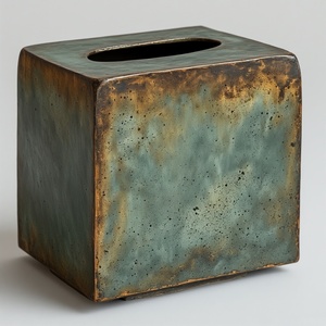 Boîte à mouchoirs multifonctionnelle en acier contemporain, conçue pour les maisons élégantes, offrant une structure fiable et une surface décorative lisse. - Product Image 4