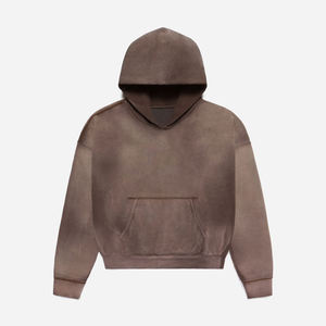 Personalizado Plained Vintage Streetwear Acid Wash Hoodie Sports Heavyweight Tech fleece Sudadera con capucha para hombre - Product Image 6