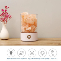 Diffuseur d'arômes à ultrasons en pierre de sel de cristal de l'Himalaya de qualité supérieure, lampe en sel rose de l'Himalaya, diffuseur d'huiles essentielles