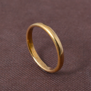 Brass Gold Plated Plain <b>Ring</b> Minimalist Smooth Band <b>Ring</b> Unisex Stackable Jewelry For <b>Men</b> And Women - Product Image 3