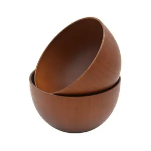 Cuencos de madera natural reutilizable para sopa, juego de cuencos de madera ligera de alta calidad - Product Image 1