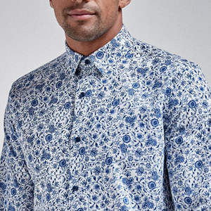 เสื้อเชิ้ตแขนยาวสำหรับผู้ชาย, เสื้อเชิ้ตลำลองผ้าฝ้ายไซส์ใหญ่พิเศษระบายอากาศได้ดี - Product Image 2