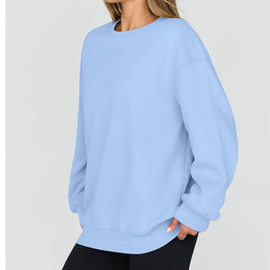 Sudadera de mujer con logotipo personalizado Jersey de algodón de manga larga Sudaderas con capucha de Invierno para mujer Sudaderas con capucha casuales de punto de moda para mujer - Product Image 3