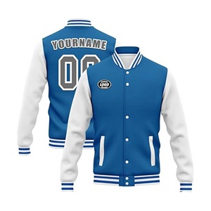 ODM OEM Veste universitaire vintage personnalisée en toile respirante d'hiver pour hommes, femmes et jeunes, col rond, nom et numéro personnalisés, coton - Product Image 1