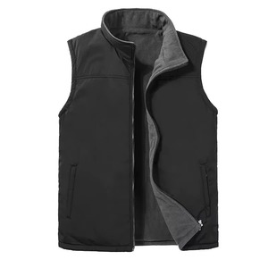 Custom Unisex Softshell Canvas Knitted <b>Stand</b> Collar Pockets Waistcoat Jacket Sports Golf Casual Spring Outer Wear Zipper - Product Image 5