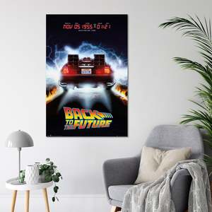 Póster de DeLorean de Regreso al Futuro, Lona de Vinilo Impresa Digitalmente para Decoración del Hogar, Estilo Colgante - Product Image 2