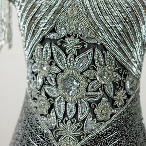 Robe de soirée longue en A, brodée, de luxe, faite à la main, pour femmes, décontractée, pour bal, formelle, cocktail, grande taille, perles, dîner - Product Image 1