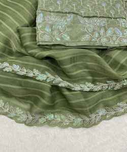 Diseñador Georgette bordado secuencia vestido de trabajo parte inferior con dupatta desgaste del partido precio al por mayor Ropa Étnica - Product Image 4