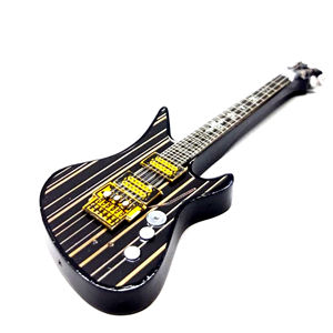 Guitarra en miniatura artesanías de madera de 10 CM de altura para decoraciones del hogar - Product Image 6