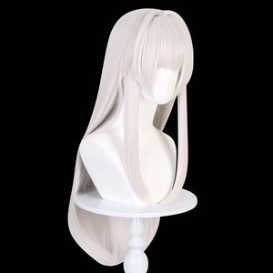 Game Honkai Star Rail Clara <span class=keywords><strong>Cosplay</strong></span> Perruque synthétique blanche longue et droite GAHC-008 - Product Image 3