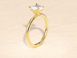 Hermoso anillo de compromiso de diamante cultivado en laboratorio con corte de corazón de cuatro puntas, joyería personalizada, corte excelente, el mejor regalo para mujeres - Product Image 3
