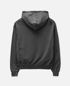 Sudadera con capucha desgastada de alta calidad para hombre, tela suave, ropa informal/para exteriores, Sudadera de punto estampada de algodón 100% ecológica, lavado personalizado - Product Image 6
