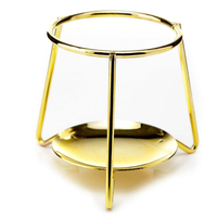 Récipient en étain pour bougie artisanale Design simple bocaux polis or navire avec métal de haute qualité pour la décoration de la maison et des fêtes