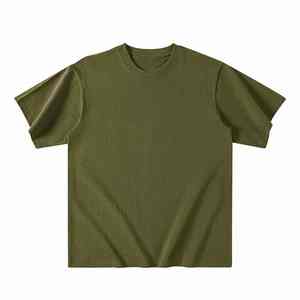 Camiseta de Algodón Grueso de 400g con Logotipo Personalizado Bordado y Diseño Impreso, Color Blanco Sólido, Holgada, para Verano - Product Image 4