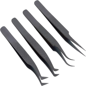 Pinzas para pestañas de salón de belleza profesional a precio de fábrica, punta suave antimagnética de acero inoxidable, punta de precisión de 10mm Kaamir - Product Image 6