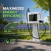 EVMATE Chargeur rapide mural DC 30kW 40kW CCS OCPP 1.6J, borne de recharge intelligente pour véhicules électriques, pour parkings publics
