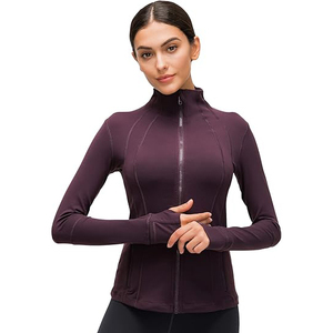 Activity <b>Jacket</b> Full Zip Top Women Lightweight Stretchy <b>Yoga</b> Training Soft Comfort Nylon Spandex Fabric Skinny Sweat-Wicking - Product Image 5