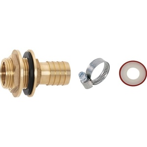 ชุดเชื่อมต่อถังเก็บน้ำฝน GEKA ขนาด 1 นิ้ว ทำจากทองเหลือง พร้อมเกลียวในขนาด 25 มม. และข้อต่อสายยางรดน้ำขนาด 3/4 นิ้ว - Product Image 1