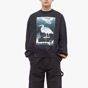 Sudaderas de gran tamaño para hombre Sudaderas de gran tamaño básicas de alta calidad para hombre Color único - Product Image 2