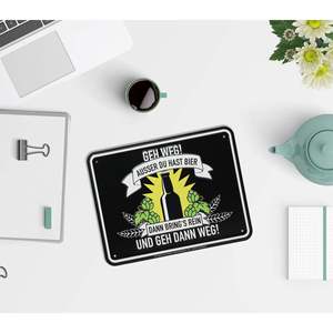 Letrero de cerveza estilo rústico: Vete, a menos que tengas cerveza - Product Image 4