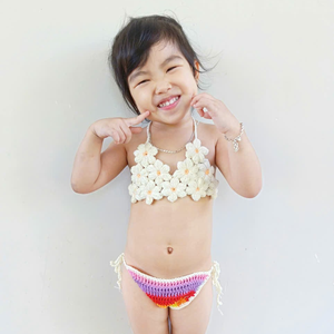 Ensembles de bikinis deux pièces en crochet pour femmes, hauts à imprimé floral et shorts taille haute, tenues de plage, fabrication OEM ODM au Vietnam - Product Image 5