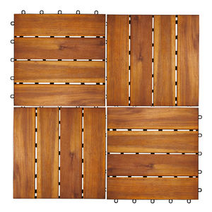 Baldosas de Madera de Acacia para Exteriores, Resistentes al Agua, con 4 Listones Antideslizantes y Ecológicas - Product Image 3