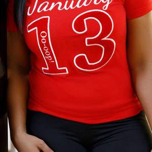 January 13 DST Chenille Embroidered Tee Premium Cotton Sorority Apparel Greek Delta Clothing <b>Red</b> Heritage <b>T</b> <b>Shirt</b> - Product Image 3