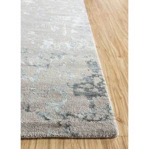 Tattvam Lu-9031 Tapis noué à la main en laine et soie de bambou, motif abstrait, pour salon, couloir, forme rectangulaire, modèles gris noir-Cs-01 - Product Image 4