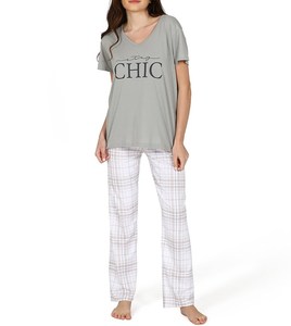 Women's Casual Fashion <b>Pyjamas</b> ODM Supply 100% Cotton Soft Smooth Jersey Fabric with Elastic Waist Closure <b>for</b> <b>Summer</b> Spring - Product Image 1