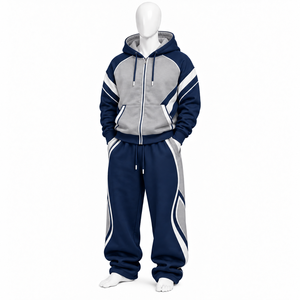 Conjuntos deportivos de alta calidad con logotipo y color personalizados, sudaderas con capucha y pantalones de jogging, conjunto deportivo extragrande para hombre en diferentes colores - Product Image 6