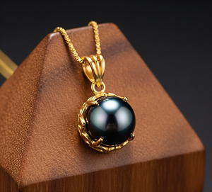 Chaîne délicate en argent sterling 925 pendentif perle noire de bohème réglage de lunette en forme de goutte naturelle pour un usage quotidien cristal de guérison - Product Image 1