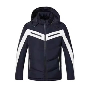 Chaqueta acolchada de burbuja ligera para hombre, abrigo de invierno de dos tonos de nuevo diseño de tendencia con cuello levantado - Product Image 1