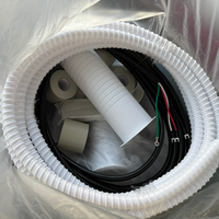 Kit d'installation de tuyauterie de climatiseur avec tube en cuivre isolé et accessoires pour systèmes mini-split