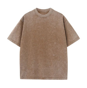 Camisetas de algodón 100% de peso pesado, Camiseta holgada de secado rápido en blanco con lavado ácido, camiseta personalizada Vintage de gran tamaño para hombre - Product Image 5