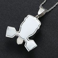 Collier pendentif tête de crâne multicolore en zircon cubique, vente en gros, bijoux hip-hop glacés pour hommes et artistes rappeurs