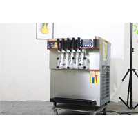 Machine à glace molle professionnelle 5 saveurs 50-55L/H, modèle de comptoir en acier inoxydable, 110V 220V ICM-390T