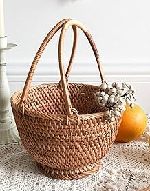 ตะกร้าหญ้าทะเลสานทำมือทนทาน,ตะกร้าผลไม้ขนาดเล็กสำหรับชายหาดปี100% - Product Image 5