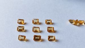 หินควอตซ์สีเหลืองมะนาวธรรมชาติคุณภาพสูง3x5mm-12x16mm ตัดทรงแปดเหลี่ยมเหลี่ยมเพชรพลอยสีทองบุษราคัมจากอินเดีย - Product Image 2