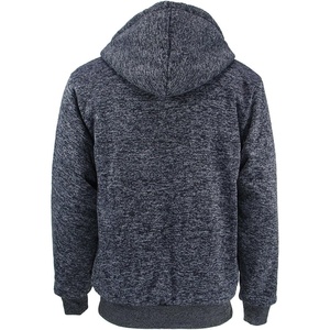 Custom Men High Quality Sherpa <b>Lined</b> Zip Hoodie Heavyweight Winter Warm <b>Fleece</b> <b>Jacket</b> - Product Image 6