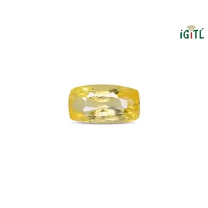 พลอยเพอริดอทเหลืองธรรมชาติทรงเหลี่ยม (พุทธราช) - 2.95 กะรัต พลอยเม็ดเดี่ยวทรงเหลี่ยมมรกต - Product Image 1
