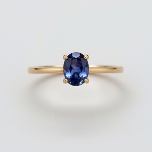 Bague de fiançailles en tanzanite en or 9 carats | Bijoux fins pour femmes | Fabricant de bagues en pierres précieuses personnalisées éthiques - Product Image 3