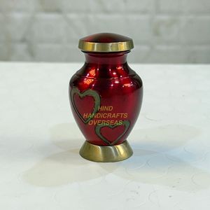 Urnas de cremación conmemorativas grabadas en oro negro Domtop de latón de diseñador para restos de cenizas humanas Fabricante de India - Product Image 3