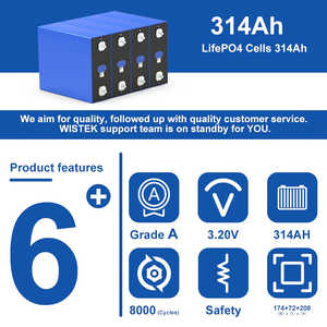 Mon magasin Cellule prismatique LiFePO4 314Ah 3.2V Livraison rapide DIY 16S 48V 51.2V Pack de stockage d'énergie domestique - Product Image 5