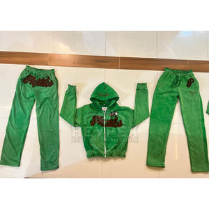 Conjunto de chándal para hombre hecho a medida al mejor precio, ropa de invierno, sudadera con cremallera cálida y pantalón de talla grande, precio de venta - Product Image 1