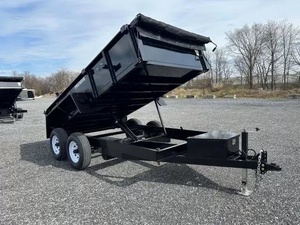 Heavy Duty Dump <b>Trailer</b> Dual Axle Tandem <b>Trailer</b> Tipper for <b>Farm</b> Construction Sand and Gravel Transport Dump <b>Trailer</b> for Sale - Product Image 3