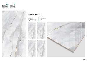 Carreaux en porcelaine de luxe à haute brillance 600x1200mm, finition polie, pour un design de sol intérieur élégant - Product Image 2