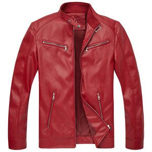 Veste en cuir pour homme, manches longues, haute qualité, fermeture éclair avant, plusieurs poches, nouveau style, veste d'extérieur pour homme, vestes pour homme - Product Image 1